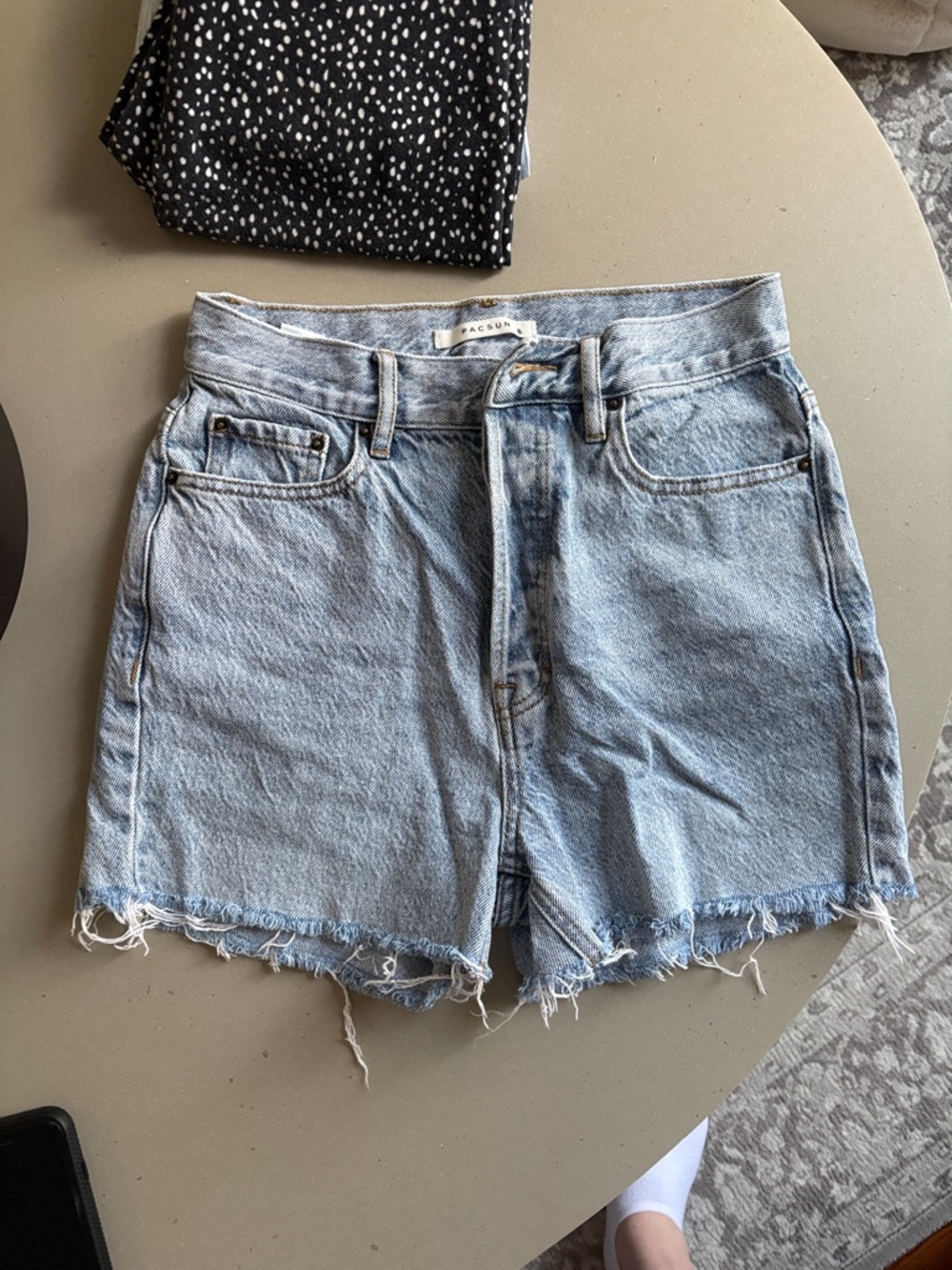 PacSun Washed Light Blue Denim Cutoff Shorts